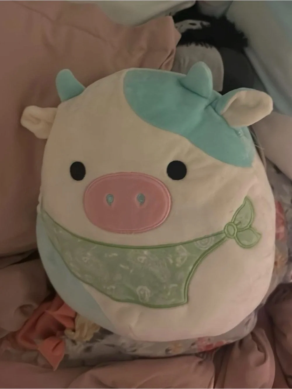 Squishmallows Pastel Cow Plush - Cream, Mint, Pink